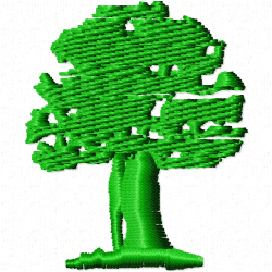 Flowers And Tree Embroidery Design 4
